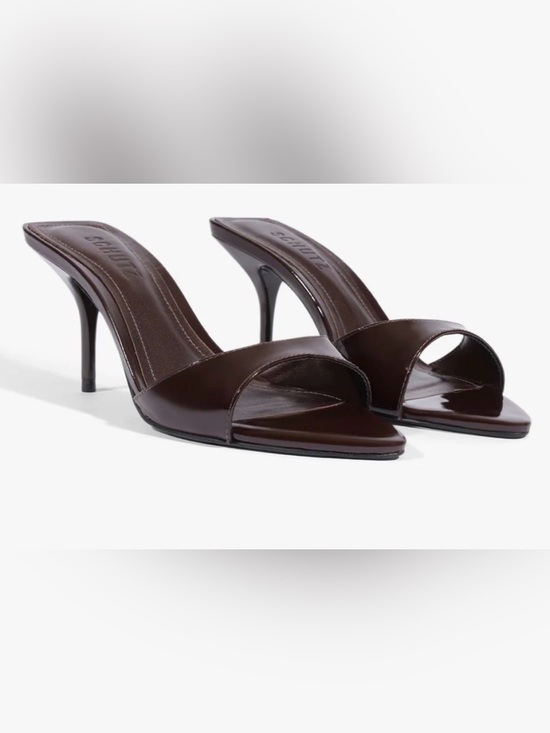 SCHUTZ Shoes - SCHUTZ maplewood Patent Open-Toe Stiletto Mule